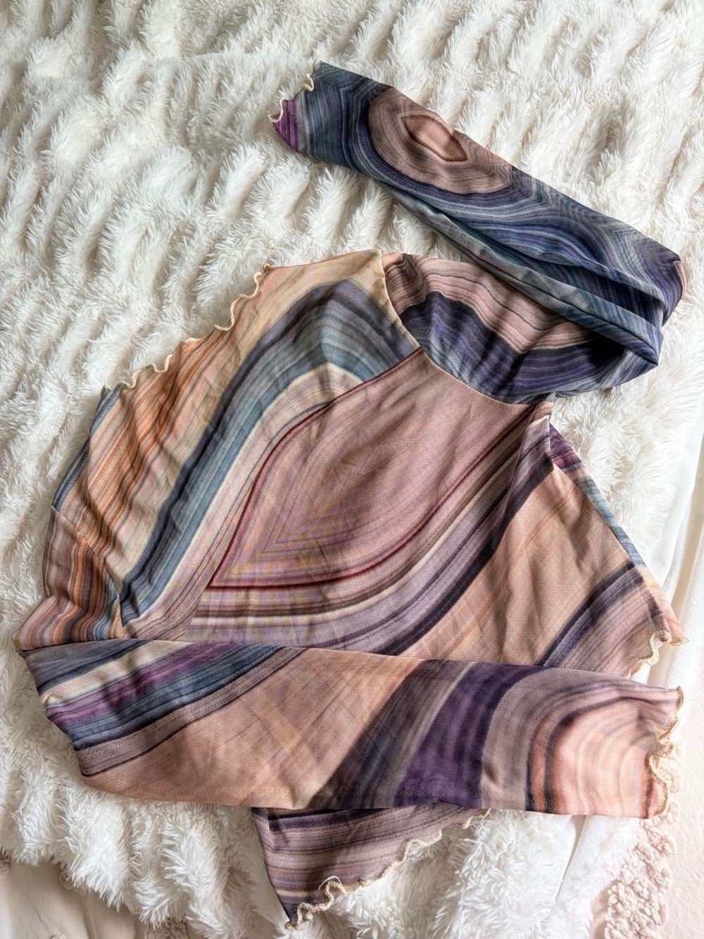 SHEIN mesh multi color top